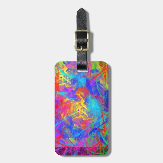 Kleur Chaos Bagagelabel (Voorkant verticaal)