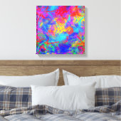 Kleur Chaos Canvas Afdruk (Insitu (Slaapkamer))