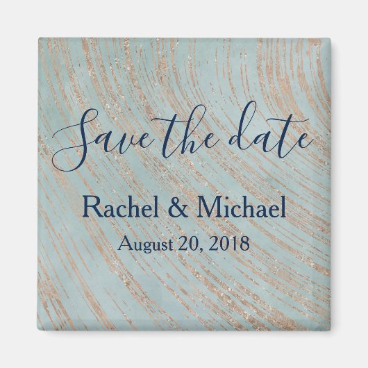 Kleur Chic Blue en Koper Magneet (Voorkant)