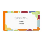 Kleur Cirkels Naam Label (Voorkant)