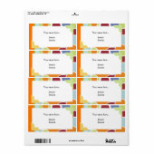 Kleur Cirkels Naam Label (Full Sheet)