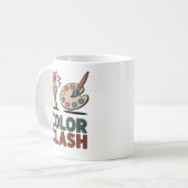 Kleur Clash Kunstenaar Mok – Grappig Cadeau voor S (Voorkant links)
