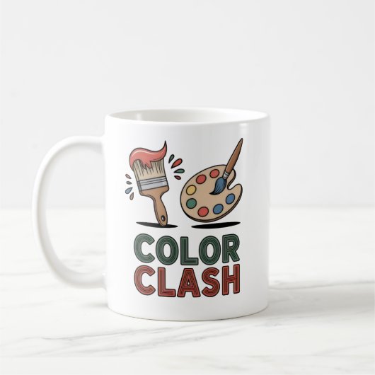 Kleur Clash Kunstenaar Mok – Grappig Cadeau voor S (Links)