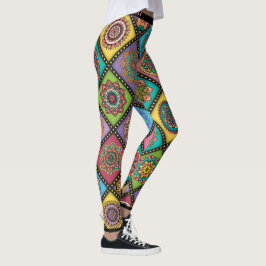 Kleur Crazy Mandala Quilt Bee Leggings