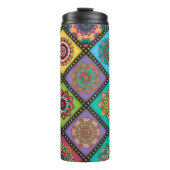 Kleur Crazy Mandala Quilt Bee Thermosbeker (Voorkant)