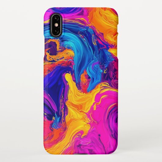 Kleur Dans Abstracte Swirl iPhone / iPad Case Hoesje (Achterkant)