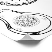 Kleur de Fruitenschets voor de Kleuterschool  Poster (Hoek)