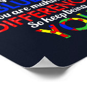 Kleur de wereld of licht IT blauw autisme Poster (Hoek)