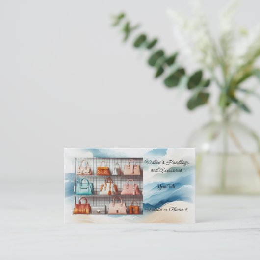 Kleur Designer Handtassen Accessoires Visitekaartj Visitekaartje (Staand voorkant)