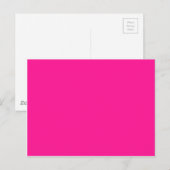 kleur diepe roze briefkaart (Voorkant / Achterkant)