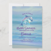 Kleur Dolfijn Strand Baby Shower Kaart (Voorkant)