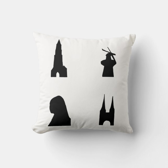 Kleur donker silhouet kussen (Voorkant)