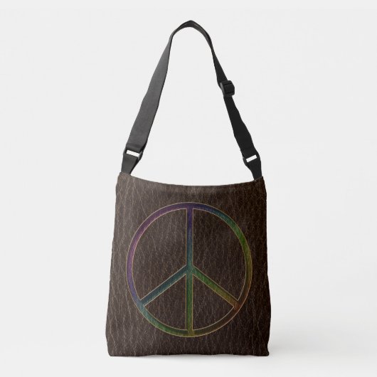 Kleur donkerdonker met lederen uitziende vormgevin crossbody tas (Voorkant)