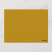 Kleur donkergoudkleurig briefkaart (Achterkant)