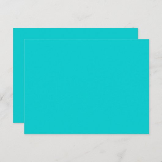 kleur donkerturquoise briefkaart (Voorkant / Achterkant)