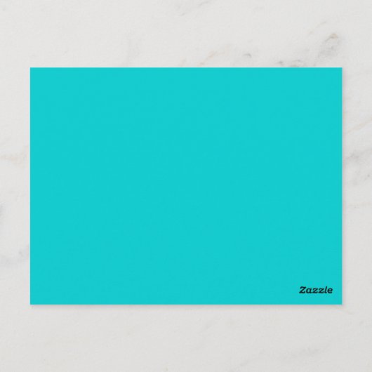 kleur donkerturquoise briefkaart (Achterkant)