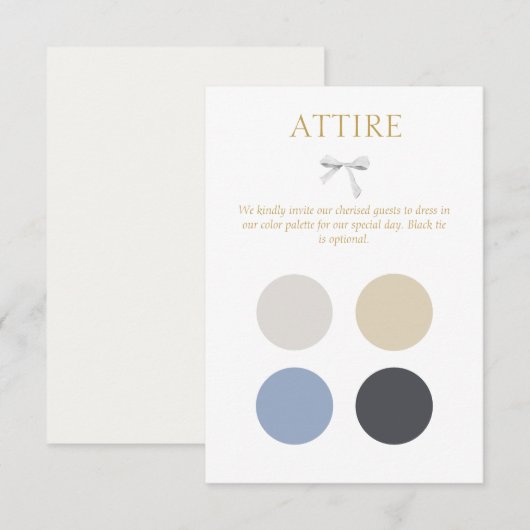 Kleur Dot Bruiloft Kleding Dress Code Behuizing Ka Informatiekaartje (Voorkant / Achterkant)