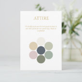 Kleur Dot Sage Bruiloft Kleding Jurk Code Informatiekaartje (Staand voorkant)