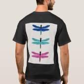 kleur Dragon fly art design T-shirt (Achterkant)
