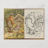 Kleur een Beer  Illustratie Briefkaart (Voorkant)