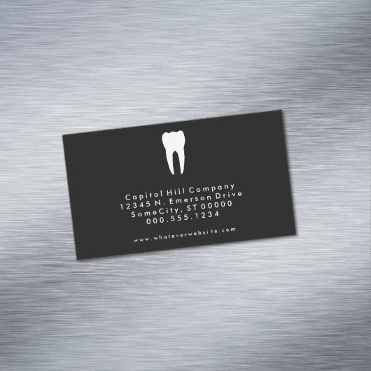 Kleur  eenvoudige tandheelkunde magnetisch visitekaartje (Voorbeeld)