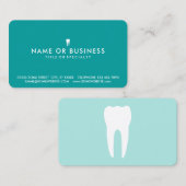 Kleur  eenvoudige tandheelkunde visitekaartje (Voorkant / Achterkant)