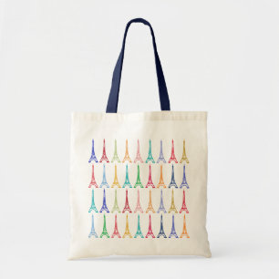 kleur Eiffel Towers patroon Tote Bag