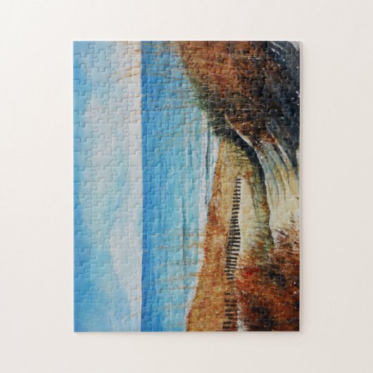 Kleur en duinen in zee legpuzzel (Verticaal)