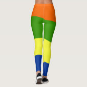 Kleur en geometrie abstract patroon leggings (Achterkant)