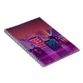 Kleur en helder nachtcityscape. afbeelding o notitieboek (Rechterzijde)