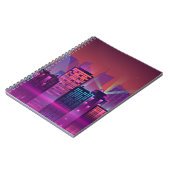 Kleur en helder nachtcityscape. afbeelding o notitieboek (Linkerzijde)