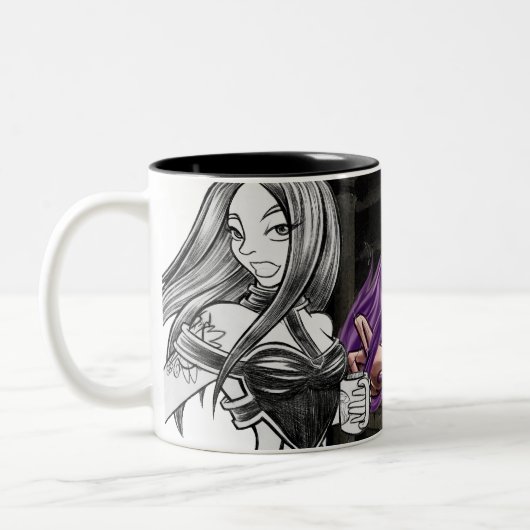 Kleur en ketel plakken tweekleurige koffiemok (Links)