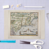 Kleur Europa Noord-Zee Oude Wereldkaart Tissuepapier (Craft)