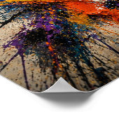 Kleur Explosie Abstract Poster (Hoek)