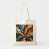Kleur Explosie Abstract Tote Bag (Voorkant)