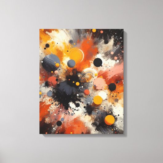 Kleur Explosie Abstracte Canvas Print (Voorkant)