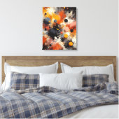 Kleur Explosie Abstracte Canvas Print (Insitu (Slaapkamer))