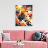 Kleur Explosie Abstracte Canvas Print (Insitu (Woonkamer))