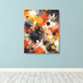 Kleur Explosie Abstracte Canvas Print (Insitu (Houten vloer))