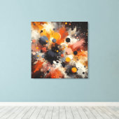 Kleur Explosie Abstracte Canvas Print (Insitu (Houten vloer))