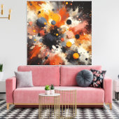 Kleur Explosie Abstracte Canvas Print (Insitu (Woonkamer))