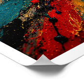 Kleur Explosie Abstracte Poster (Hoek)