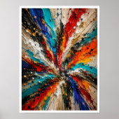 Kleur Explosie Abstracte Poster (Voorkant)