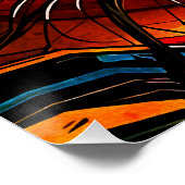 Kleur Explosie Oog – Trillend Abstract Realisme Perfect Poster (Hoek)