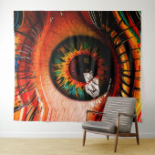 Kleur Explosie Oog – Trillend Abstract Realisme Wandkleed (In Situ (horizontaal))