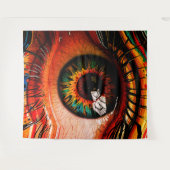 Kleur Explosie Oog – Trillend Abstract Realisme Wandkleed (Voorkant (horizontaal))
