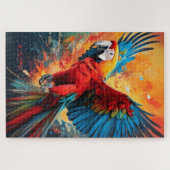Kleur Explosie Papegaai Kunst Legpuzzel (Horizontaal)