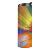 Kleur explosie thermische tumbler thermosbeker (Gedraaid links)
