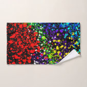 Kleur explosie verf stippen kleurrijk modern cool bad handdoek (Handdoek)