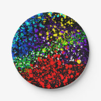 Kleur explosie verf stippen kleurrijk modern cool